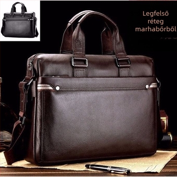 Üzleti táska PU anyagból, belső bélés: szarvasmarhabőr, keresztpántos/kézi hordozó, nagy kapacitás, üzleti utazásokhoz