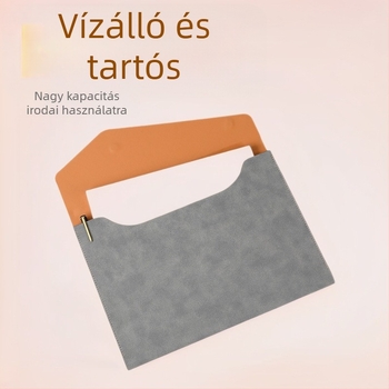 Huicai Stationery PU bőr dokumentumtáska, pattintós zárás, ferde dizájn (Márka: Huicai Stationery; Anyag: PU bőr; Zárás: pattintós; Dizájn: ferde)