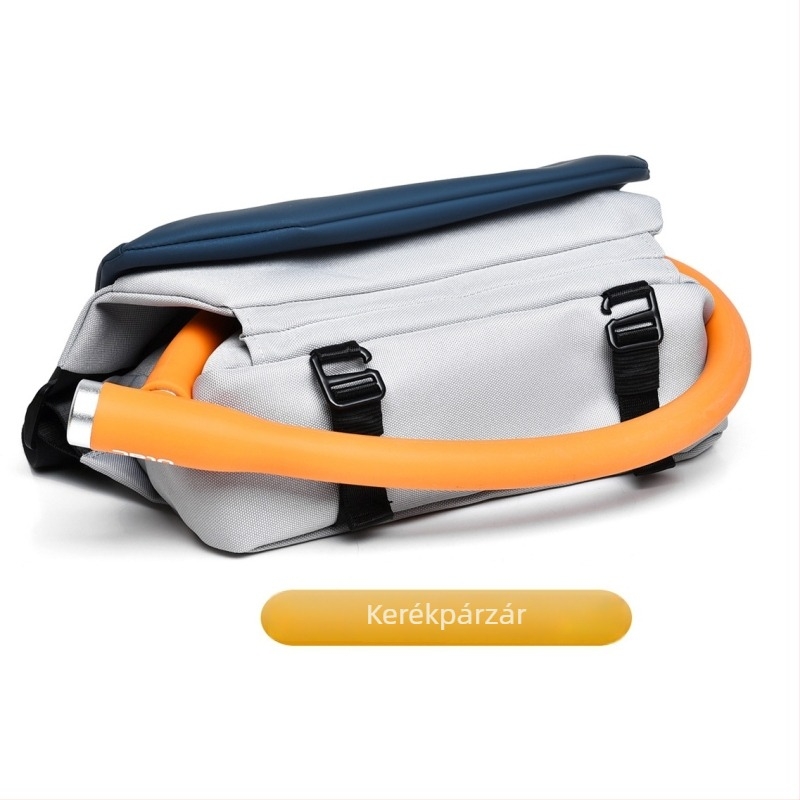 Férfi mellkas táska, nylon anyag, lélegző, geometriai mintázat, 8 hüvelykes laptophoz kompatibilis, utcai divat