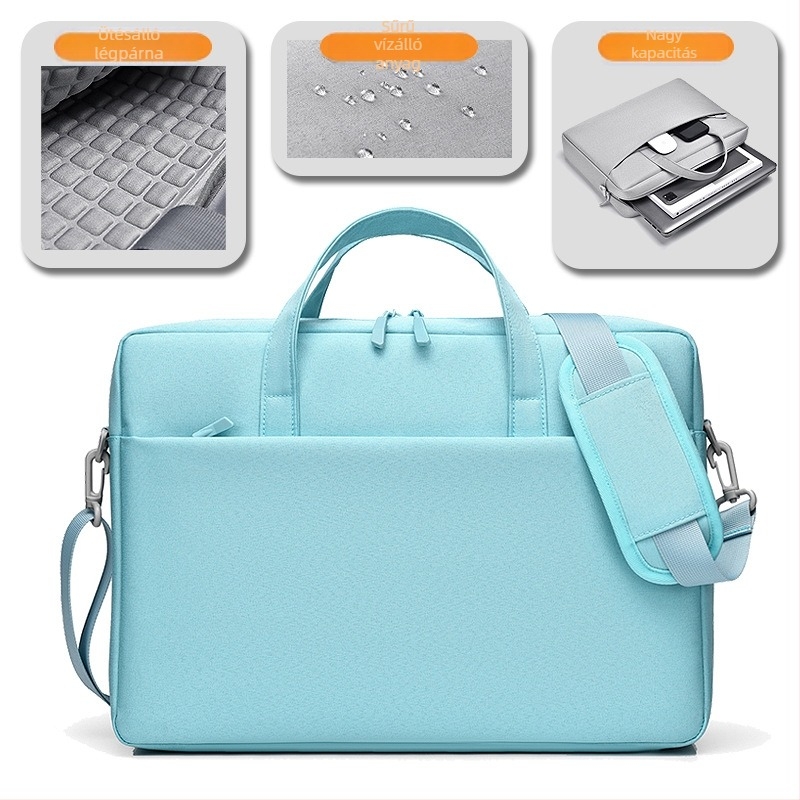 Unisex Oxford vászon laptop táska, vízálló, 16 hüvelykes laptopokhoz