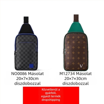 Férfi vászon crossbody táska, 10 hüvelykes, vízálló, utcai stílus, modell M46327