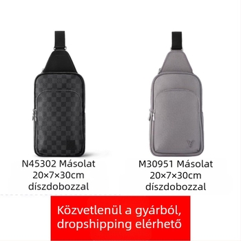 Férfi vászon crossbody táska, 10 hüvelykes, vízálló, utcai stílus, modell M46327
