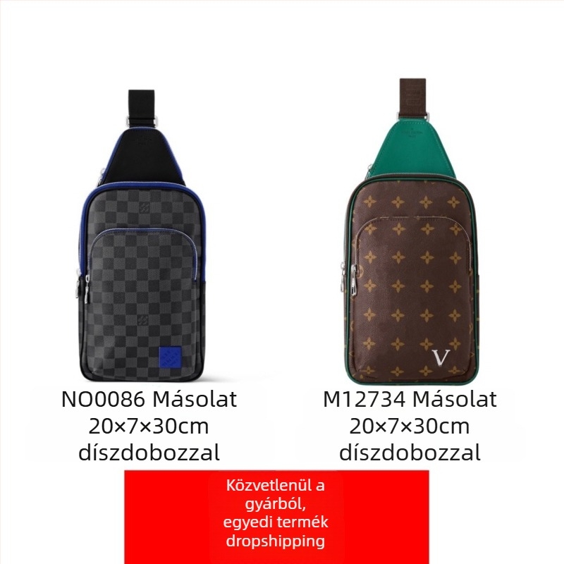 Férfi vászon crossbody táska, 10 hüvelykes, vízálló, utcai stílus, modell M46327