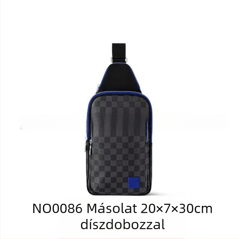 Férfi vászon crossbody táska, 10 hüvelykes, vízálló, utcai stílus, modell M46327