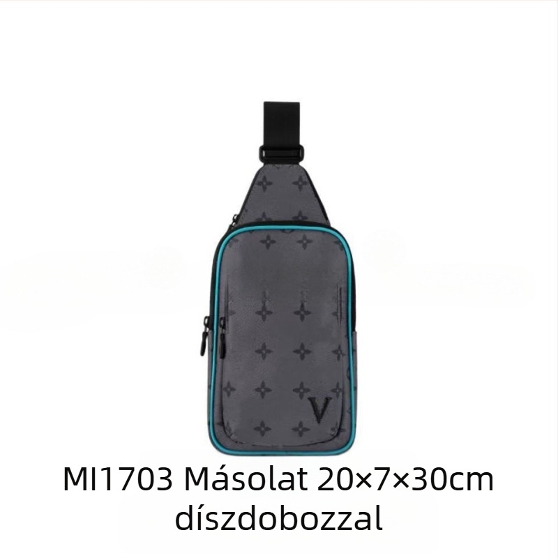 Férfi vászon crossbody táska, 10 hüvelykes, vízálló, utcai stílus, modell M46327