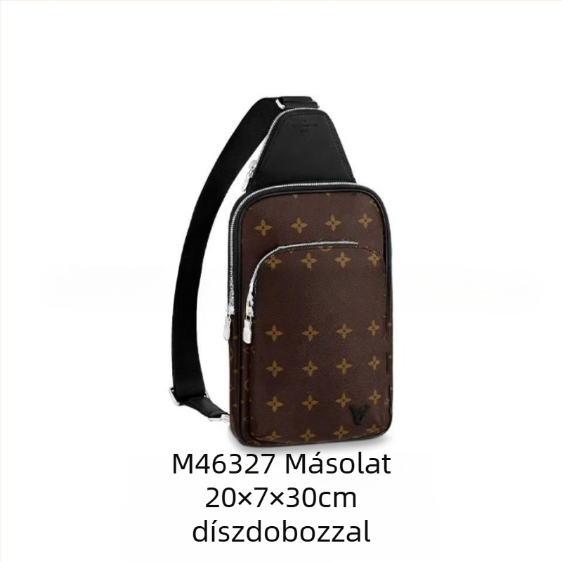 Férfi vászon crossbody táska, 10 hüvelykes, vízálló, utcai stílus, modell M46327