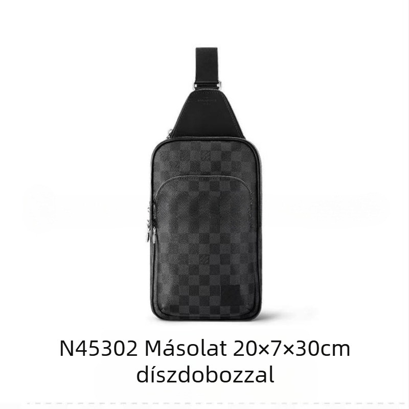 Férfi vászon crossbody táska, 10 hüvelykes, vízálló, utcai stílus, modell M46327