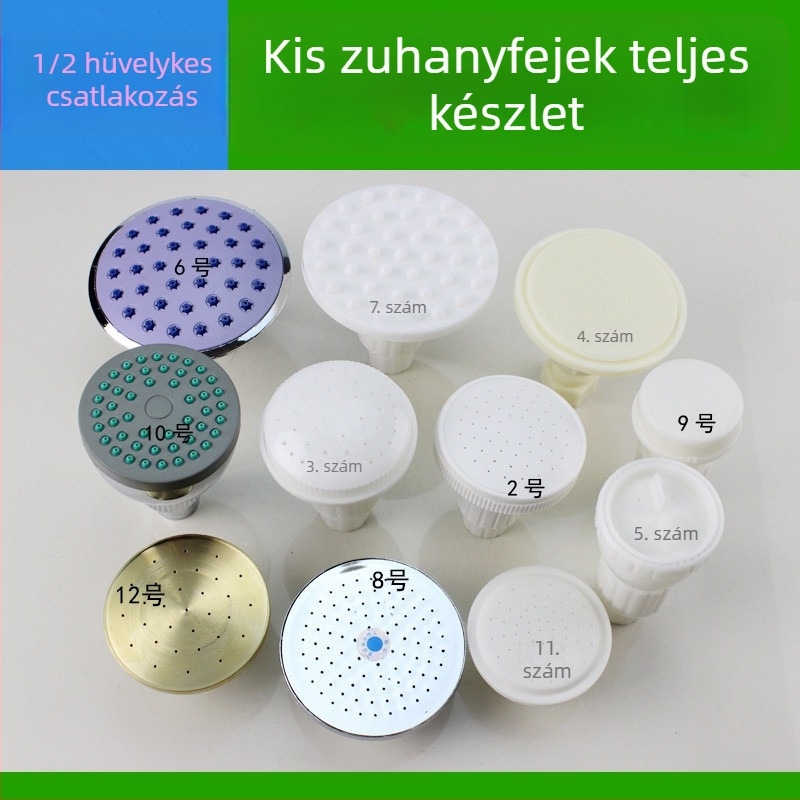 Felső permetezésű zuhanyfej, műanyagból, egyfejű, csavaros csatlakozás, modern minimalista stílus