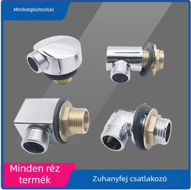 Réz zuhanyadapter, modell 6001-3, modern minimalista stílus, működési hőmérséklet 80°C