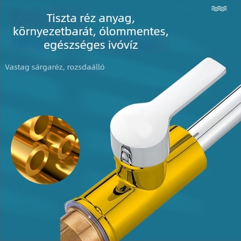 Konyhai keverőcsaptele, réz, kerámiás patron, függőleges felszerelés, 0–100 °C, 1,6 MPa