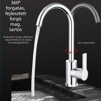 Konyhai keverőcsaptele, réz, kerámiás patron, függőleges felszerelés, 0–100 °C, 1,6 MPa