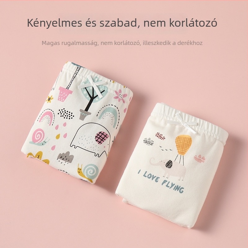 Bambi lányoknak Modal anyagú alsónemű, boxer fazonú gyerekeknek, 3–8 évesek, nedvszívó és légáteresztő