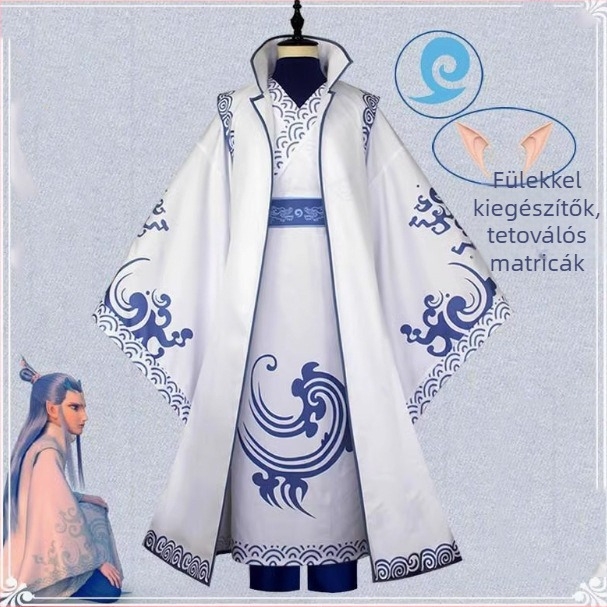 Nezha cosplay ruházat – uniszex, poliészter 95%+, játék- és anime szerepjátékhoz, 2025 tavasz
