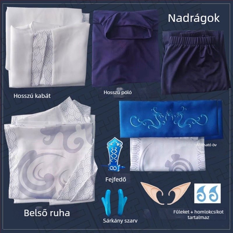 Nezha cosplay ruházat – uniszex, poliészter 95%+, játék- és anime szerepjátékhoz, 2025 tavasz