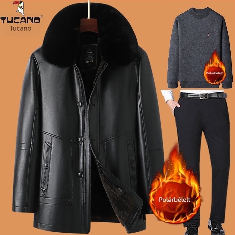 Valódi báránybőrből készült bőrdzseki fleecével bélelt, cipzáras zárás, testhez álló fazon