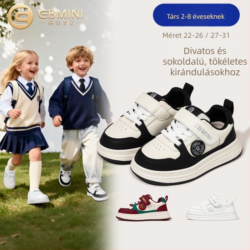 Inbemini gyerekcipő, csúszásmentes gumitalp, szintetikus bőr felsőrész, tépőzár, alacsony felső, tavaszra és őszre