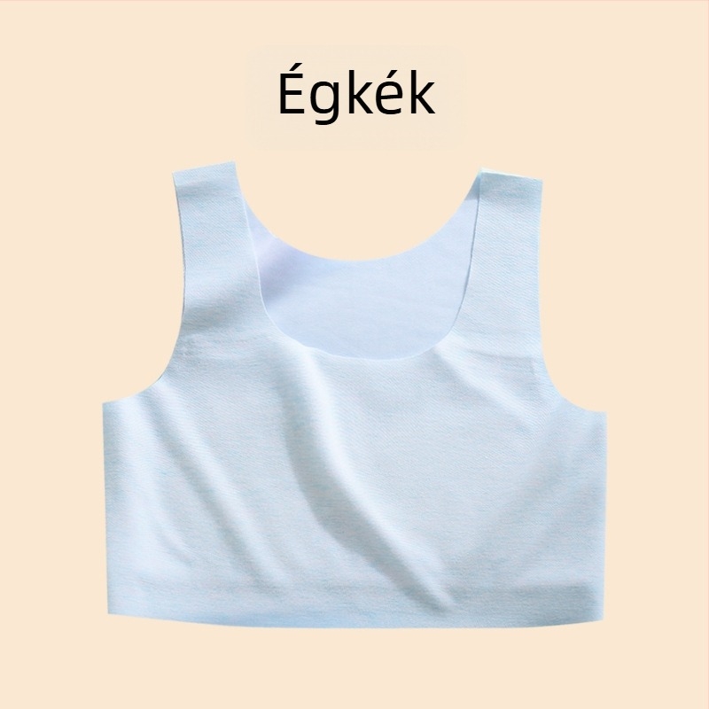 Lányoknak szóló mellény – nejlon anyag, 1/2 kosár, vékony formázott kosár szivaccal, rögzített dupla vállpántok, viszkóz bélés 90–95%