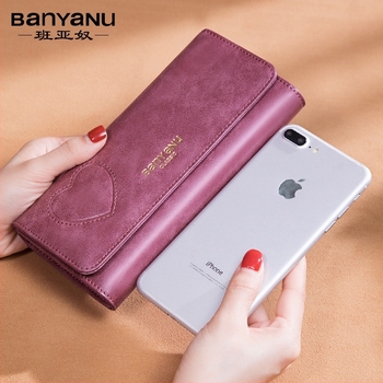 Hosszú marhabőrből készült clutch pénztárca geometriai mintával, városi minimalist stílus, belső szuper rostos bélés, csalás elleni védelem