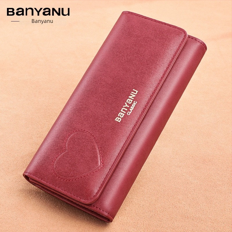 Hosszú marhabőrből készült clutch pénztárca geometriai mintával, városi minimalist stílus, belső szuper rostos bélés, csalás elleni védelem