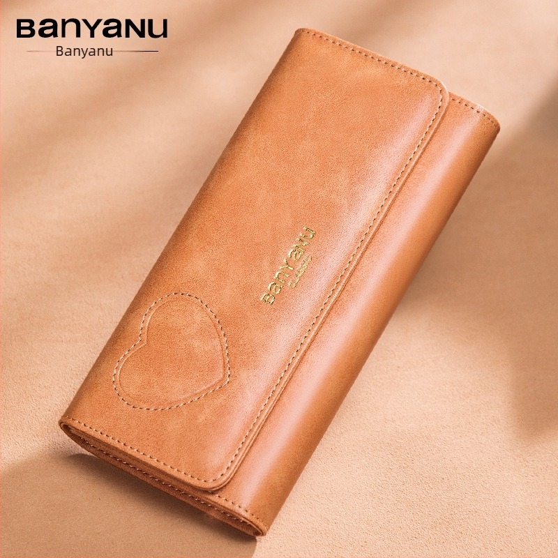 Hosszú marhabőrből készült clutch pénztárca geometriai mintával, városi minimalist stílus, belső szuper rostos bélés, csalás elleni védelem