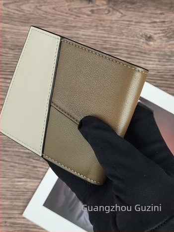 Férfi pénztárca természetes bőrből, kétoldalas marhabőr, geometriai minta, utcai stílus, lopás elleni védelem