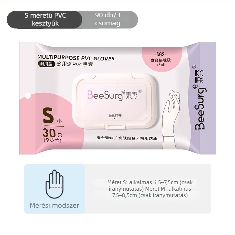 Konyhai nitril kesztyűk, élelmiszerbiztonsági, vastagított, vízálló, mosogatáshoz