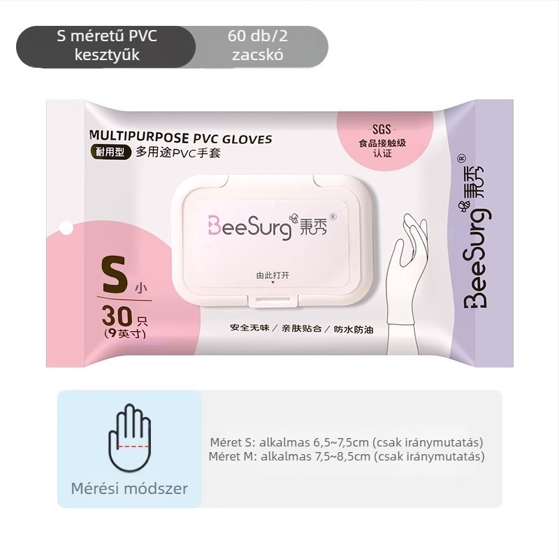 Konyhai nitril kesztyűk, élelmiszerbiztonsági, vastagított, vízálló, mosogatáshoz