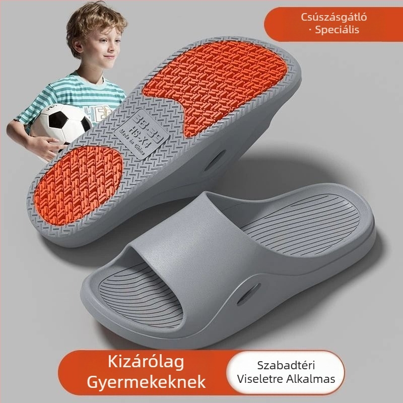 Peach Seal Gyermekek nyári beltéri papucsok, fürdőszobához – csúszásmentes, puha PVC talppal