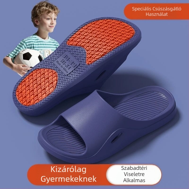 Peach Seal Gyermekek nyári beltéri papucsok, fürdőszobához – csúszásmentes, puha PVC talppal