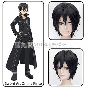 COS paróka szerepjátékhoz – rövid egyenes frufni, hőálló rost, szerepjáték stílus