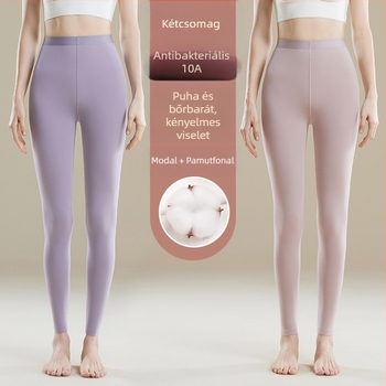 Női magas derekú termosz pantalón - Modal keverék, 30–50% Modal, egyrétegű, testformáló, melegen tartja