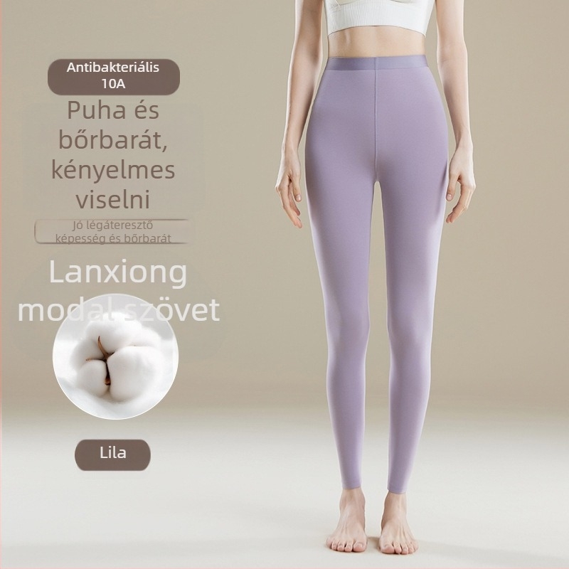 Női magas derekú termosz pantalón - Modal keverék, 30–50% Modal, egyrétegű, testformáló, melegen tartja