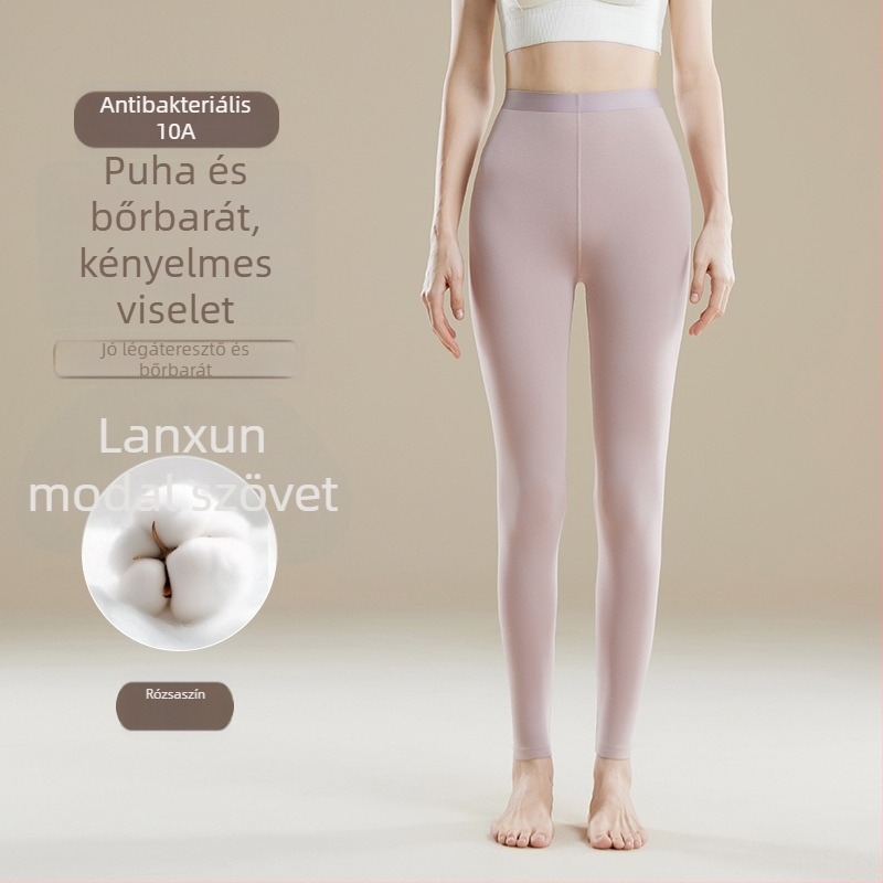 Női magas derekú termosz pantalón - Modal keverék, 30–50% Modal, egyrétegű, testformáló, melegen tartja