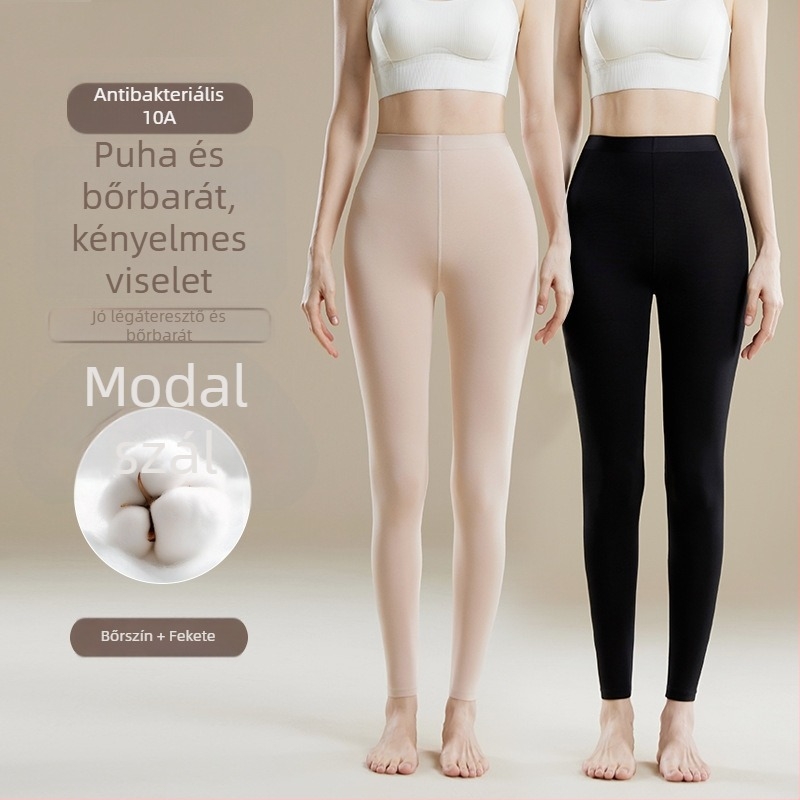 Női magas derekú termosz pantalón - Modal keverék, 30–50% Modal, egyrétegű, testformáló, melegen tartja