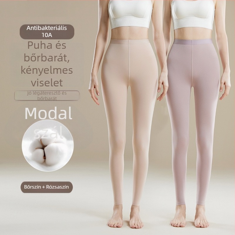 Női magas derekú termosz pantalón - Modal keverék, 30–50% Modal, egyrétegű, testformáló, melegen tartja