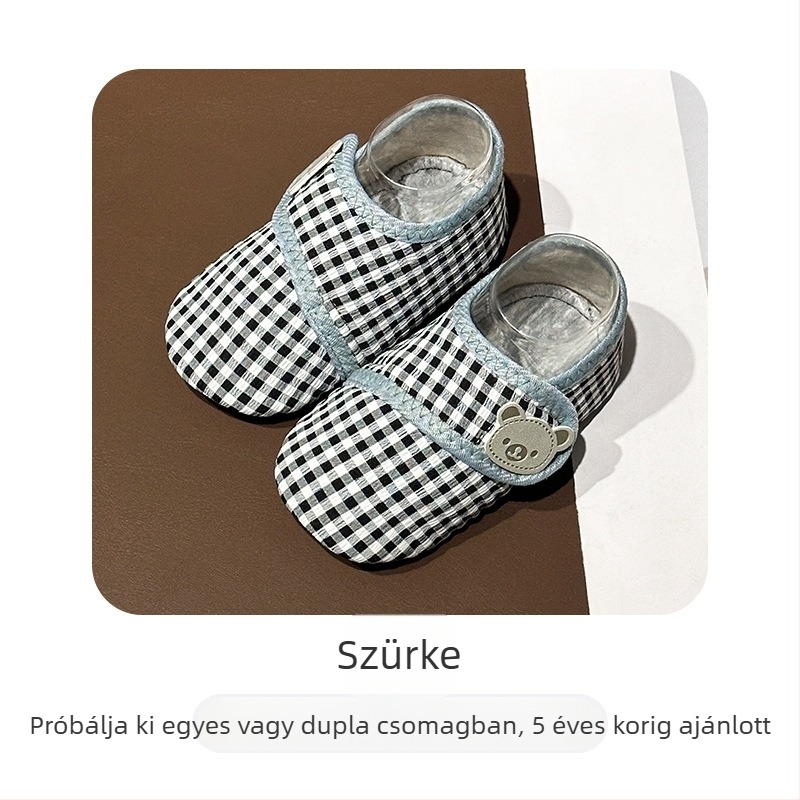 Baba beltéri zokni csúszásgátló puha talppal, uniszex, 6–36 hónap, tavasz–nyár–ősz