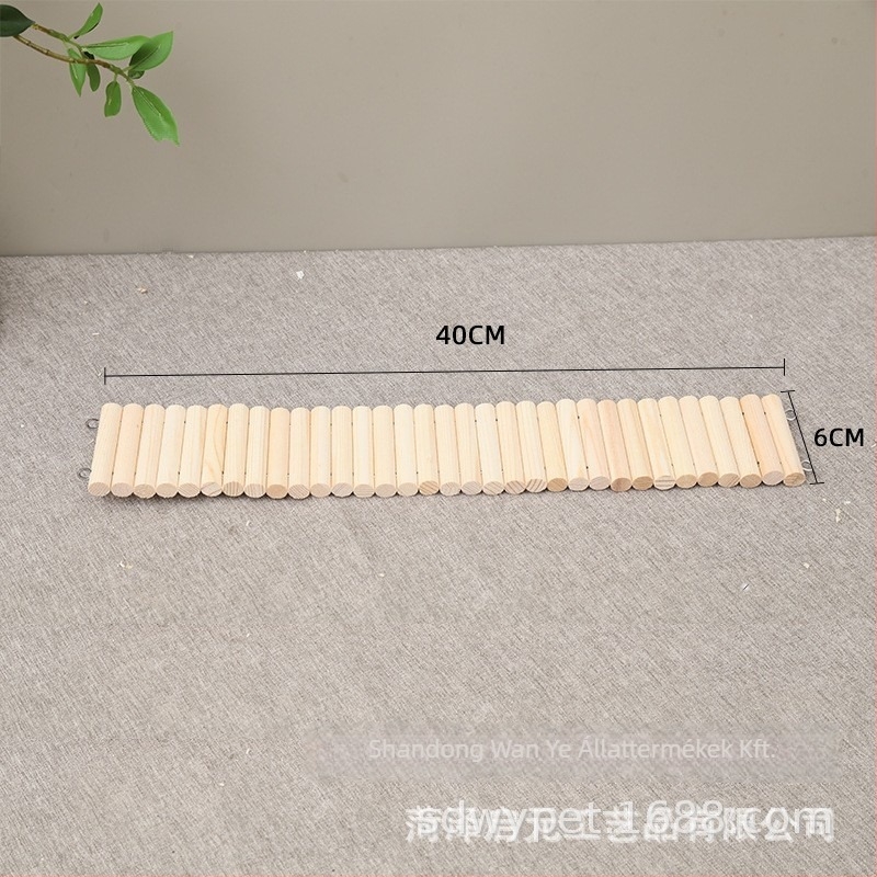 Masszív fából készült hörcsög élőhely kerítés létrával