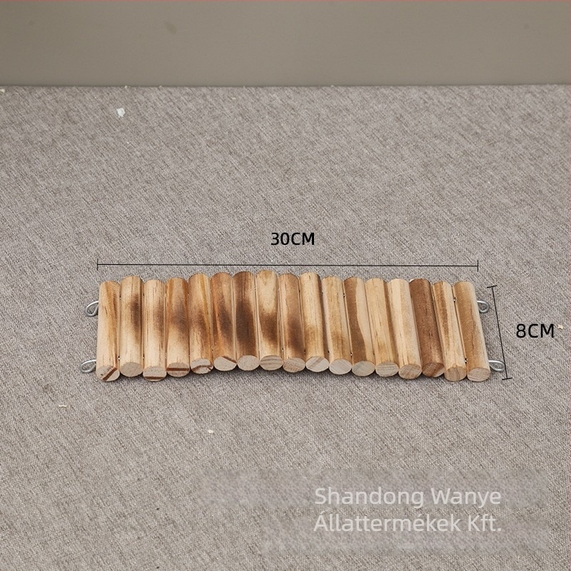 Masszív fából készült hörcsög élőhely kerítés létrával