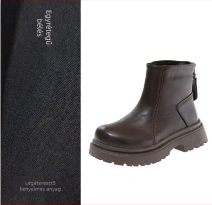 Lány Chelsea csizmák gyerekeknek, felső része szintetikus bőr, oldalsó cipzár, PU talp, őszre, télre és tavaszra