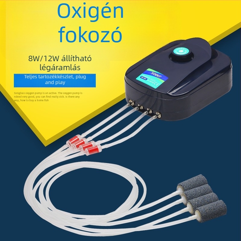 Songbao Ultra-Quiet Akváriumi Oxigénpumpa, Kisméretű Otthoni Használatra