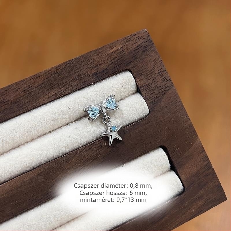 Fülbevalók titán acélból, elektropolírozás, geometriai forma, pásztori stílus