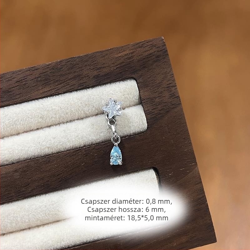 Fülbevalók titán acélból, elektropolírozás, geometriai forma, pásztori stílus