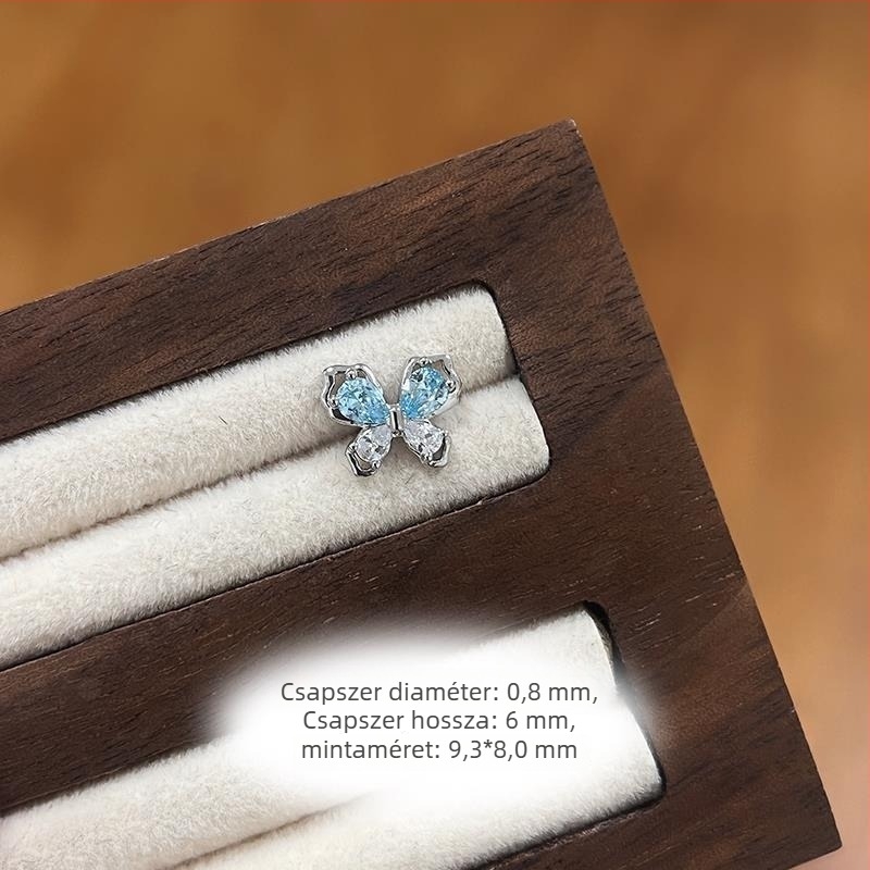 Fülbevalók titán acélból, elektropolírozás, geometriai forma, pásztori stílus