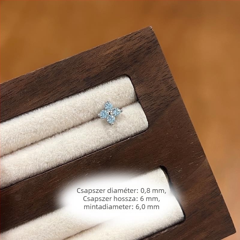 Fülbevalók titán acélból, elektropolírozás, geometriai forma, pásztori stílus