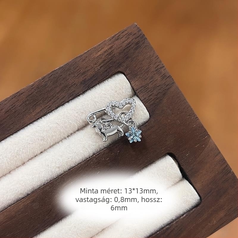 Fülbevalók titán acélból, elektropolírozás, geometriai forma, pásztori stílus