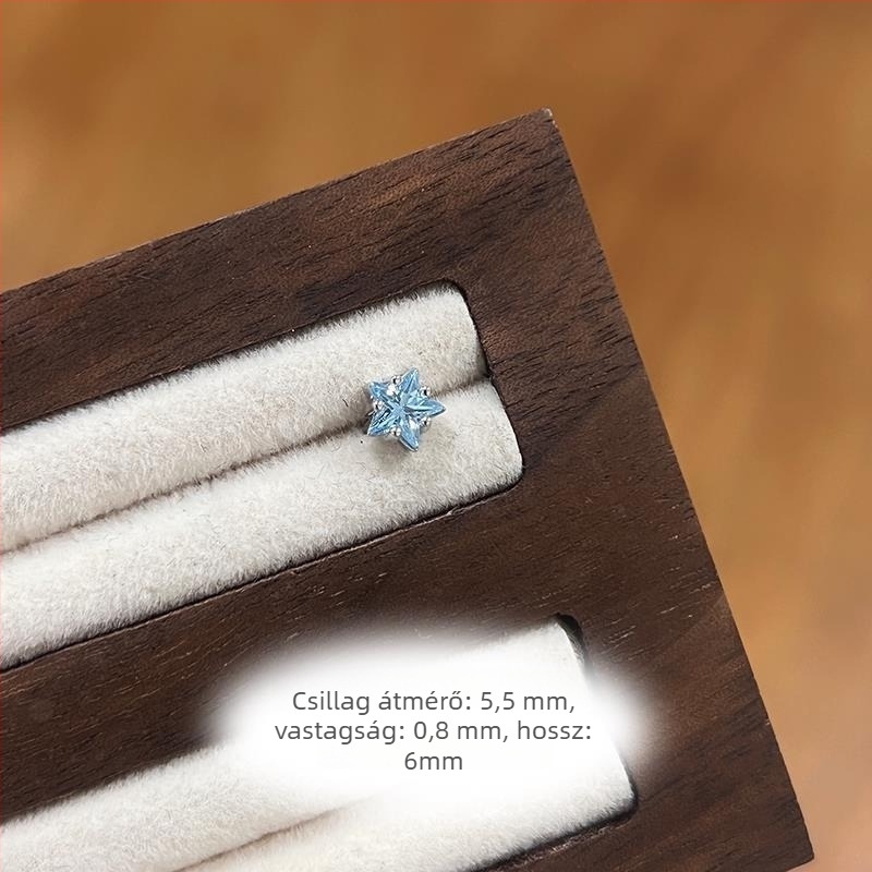 Fülbevalók titán acélból, elektropolírozás, geometriai forma, pásztori stílus