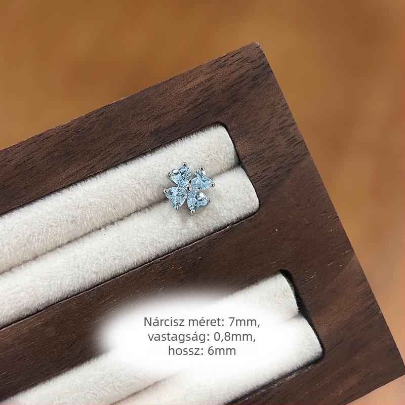 Fülbevalók titán acélból, elektropolírozás, geometriai forma, pásztori stílus