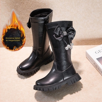 Lányoknak készült hócsizmák, felsőrész: műbőr, talp: természetes kaucsuk, 1–3 éveseknek