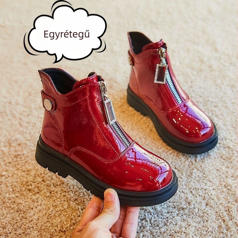 Lányoknak készült mikroszálas téli csizma, csúszásmentes természetes gumi talppal, 1-3 éveseknek, 2024 ősz