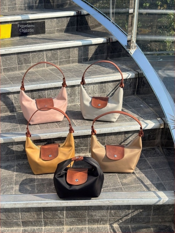 Női crossbody táska dumpling alakú, oxford anyagból, városi minimalist stílus, cipzár, poliészter bélés